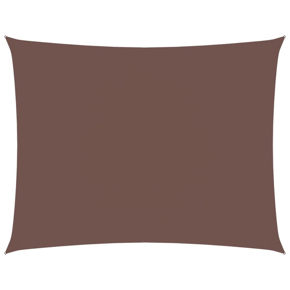 Voile de parasol tissu oxford rectangulaire 3,5x4,5 m marron