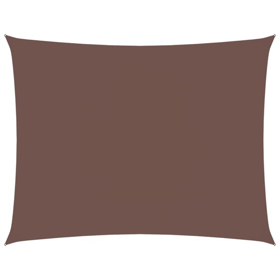 Voile de parasol tissu oxford rectangulaire 3,5x4,5 m marron