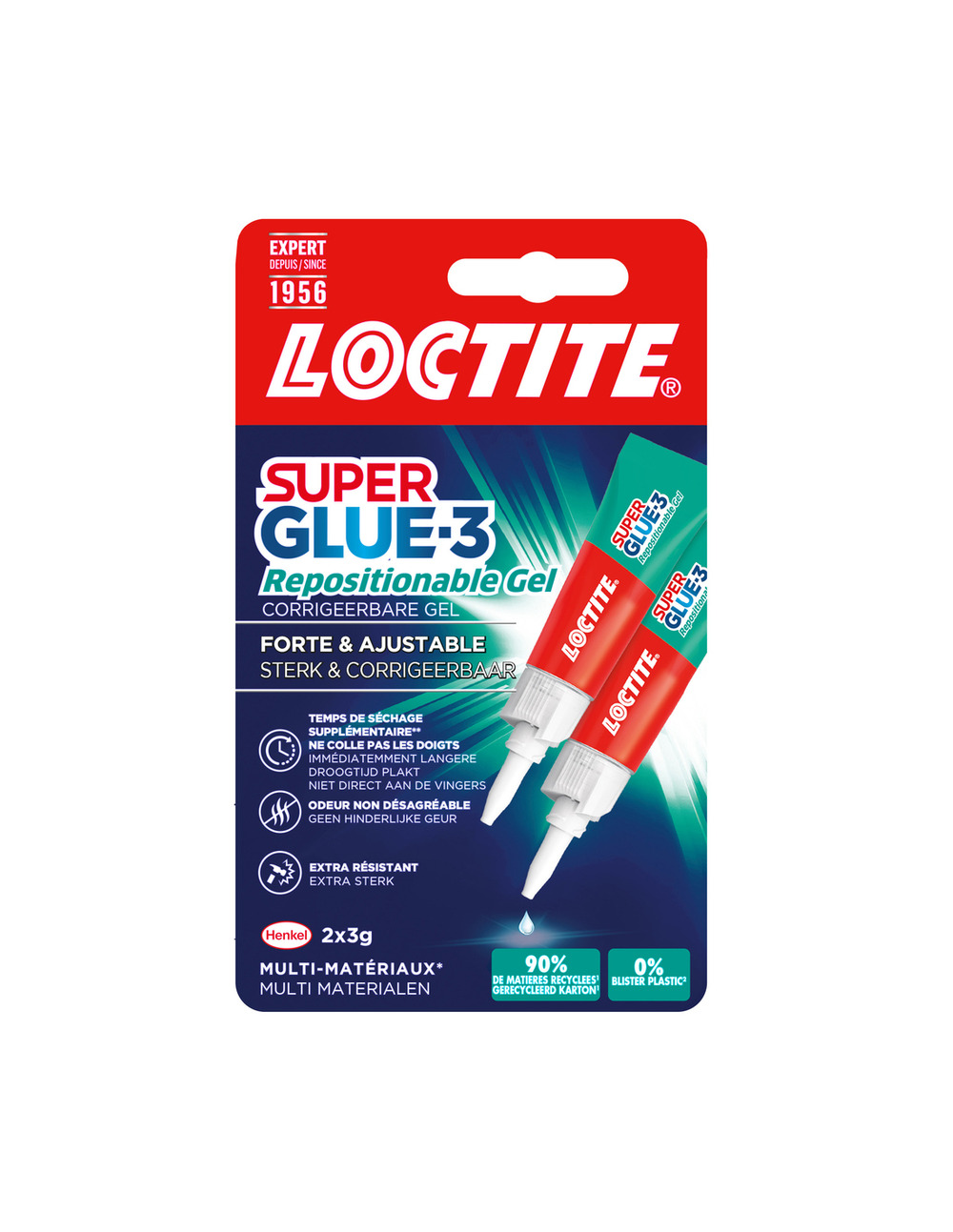Superglue-3 repositionnable 2x3g - loctite