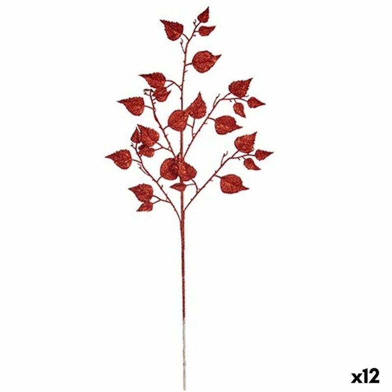 Branche paillettes rouge plastique 42 x 73 x 3,5 cm (12 unités)