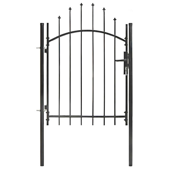 Portail de jardin acier 1 x 1,75 m noir