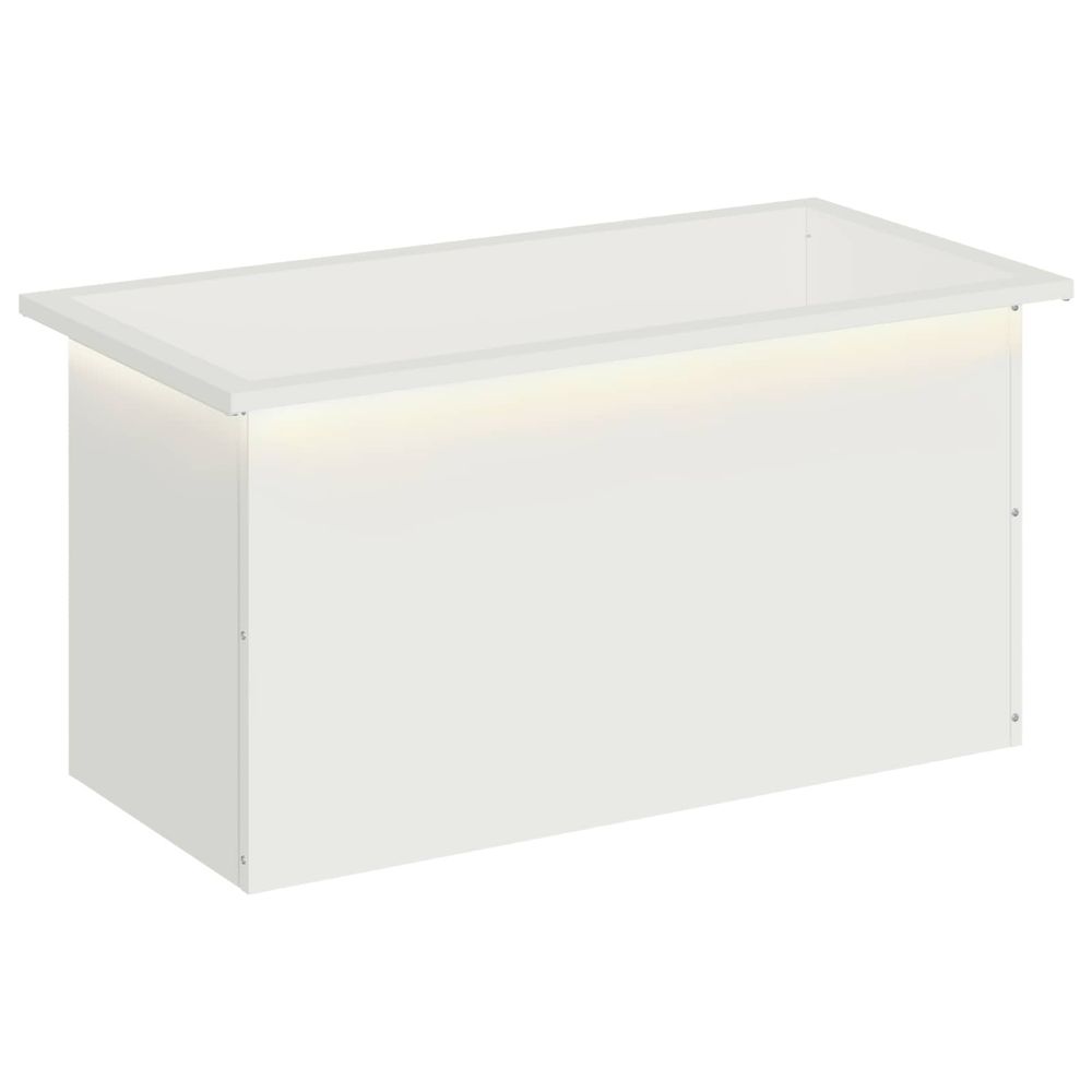 Jardinière d'extérieur de jardin avec led blanc 40 x 80 x 40 cm acier