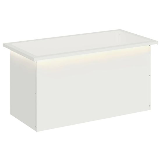 Jardinière d'extérieur de jardin avec led blanc 40 x 80 x 40 cm acier