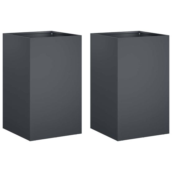 Cache-pot de jardin 2 pc anthracite 30 x 30 x 40 cm