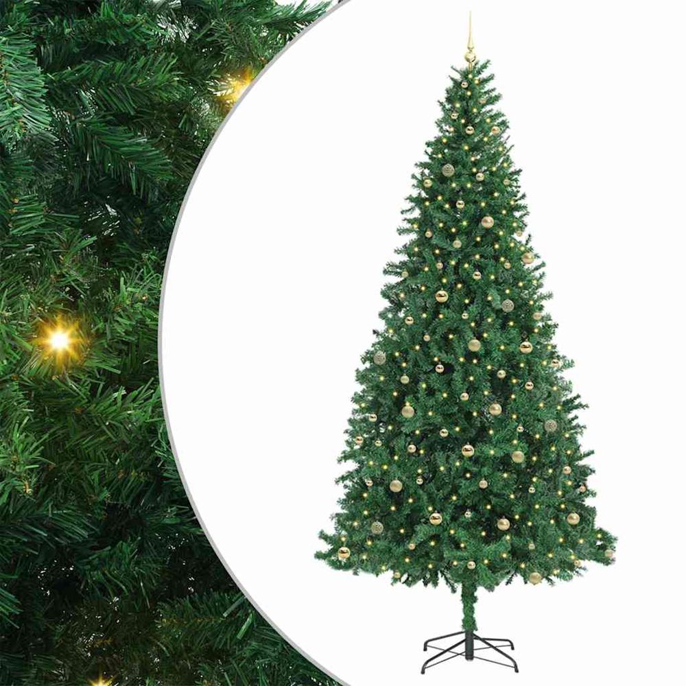 Sapin de noël artificiel vert 300 cm pvc, métal et plastique