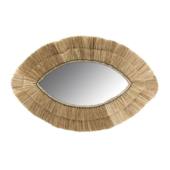 Miroir oeil en jonc naturel
