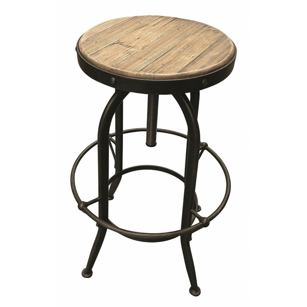 Tabouret haut bois noir - bistrot interior's
