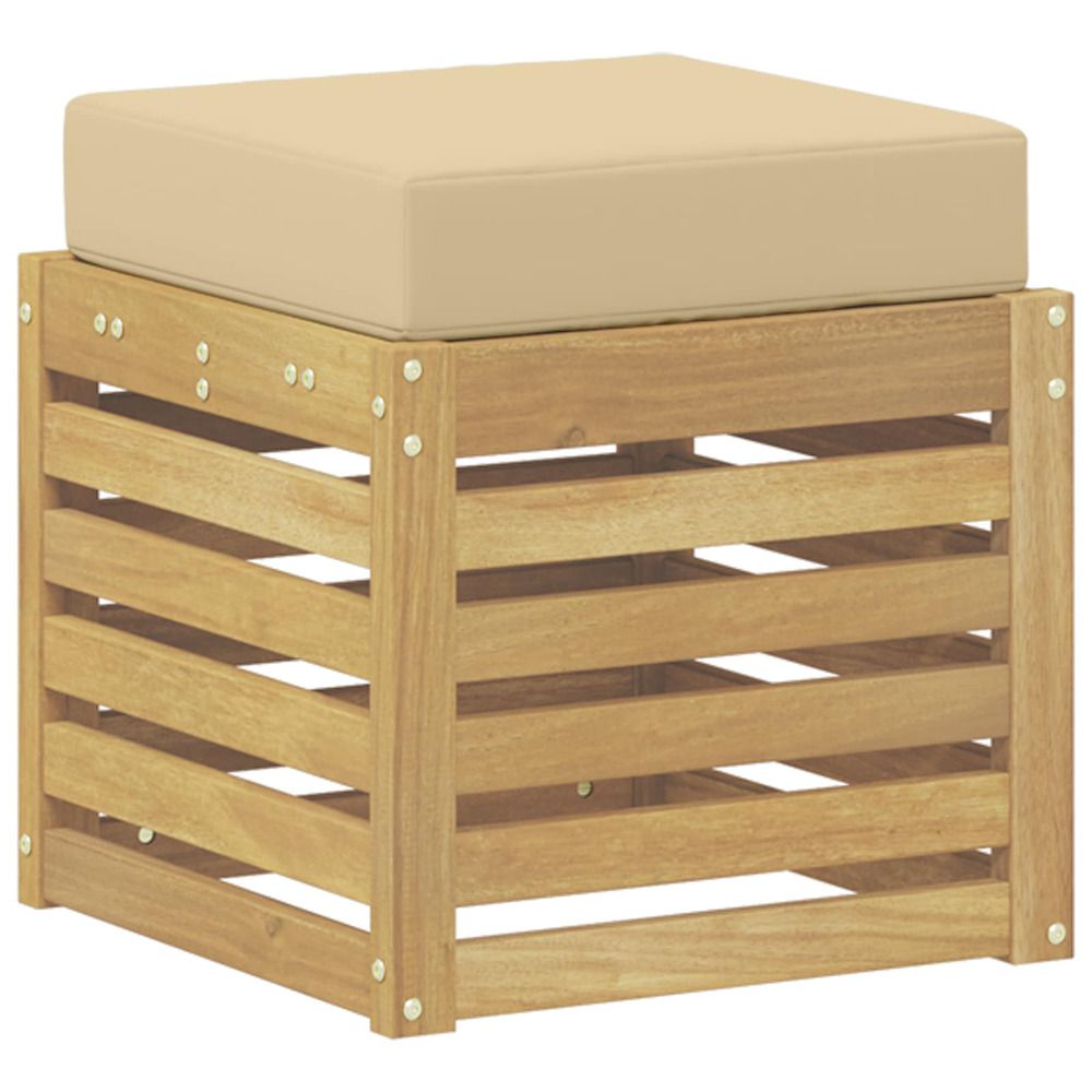 Banc de jardin bois d'acacia massif blanc