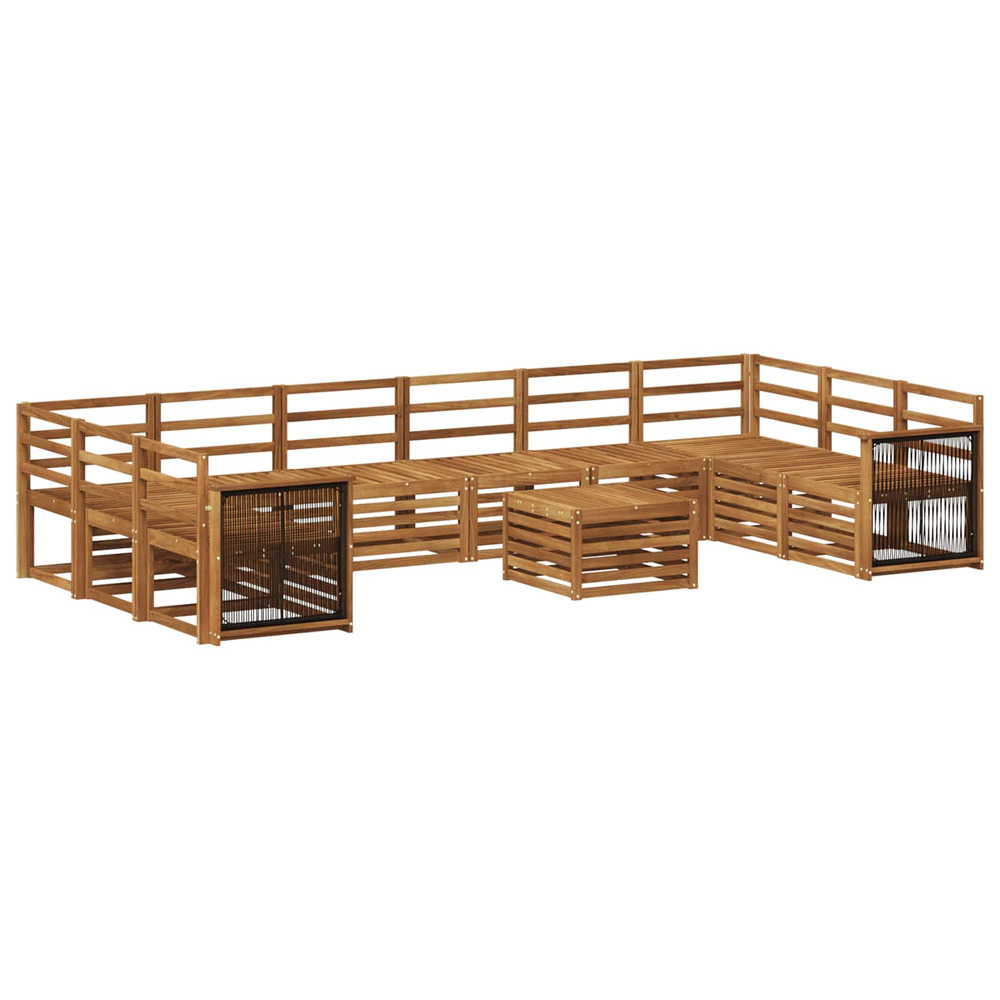 Ensemble de canapés d'extérieur 8 pcs naturel