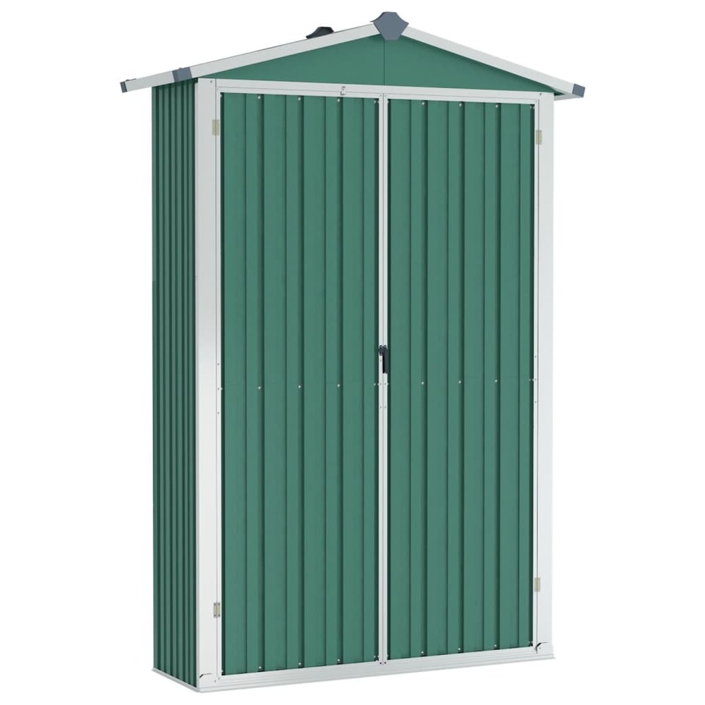 Abri de jardin cabane cabanon maison de stockage remise extérieur hangar outils robuste 116 x 45 x 175 cm acier galvanisé ver