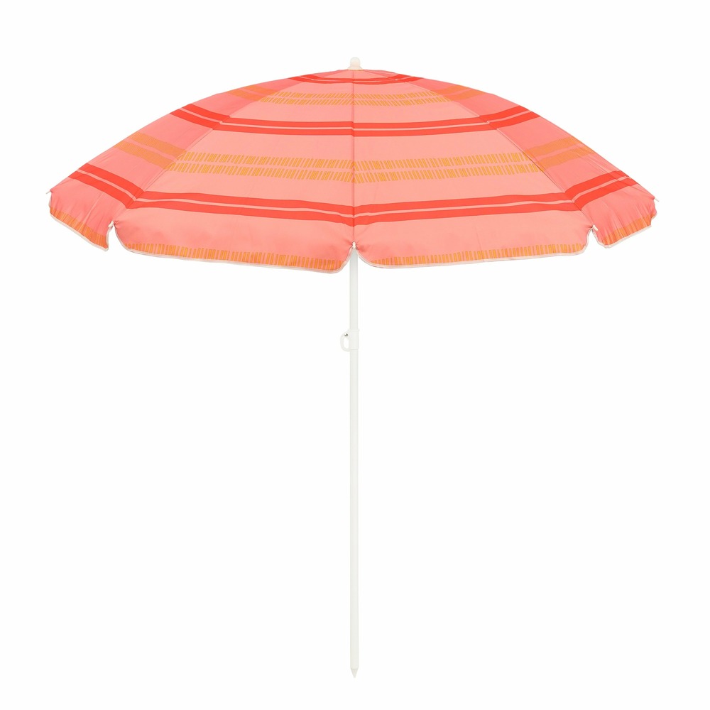 Mica decorations stripe parasol de plage - h180 x ø160 cm - rose pâle