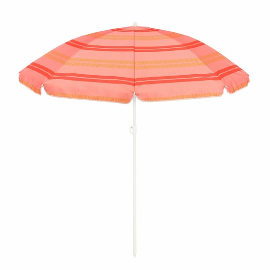 Mica decorations stripe parasol de plage - h180 x ø160 cm - rose pâle