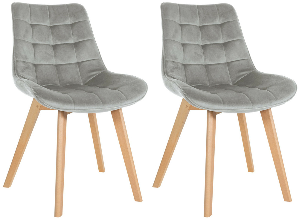 Lot de 2 chaises brook en velours