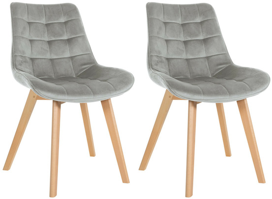 Lot de 2 chaises brook en velours
