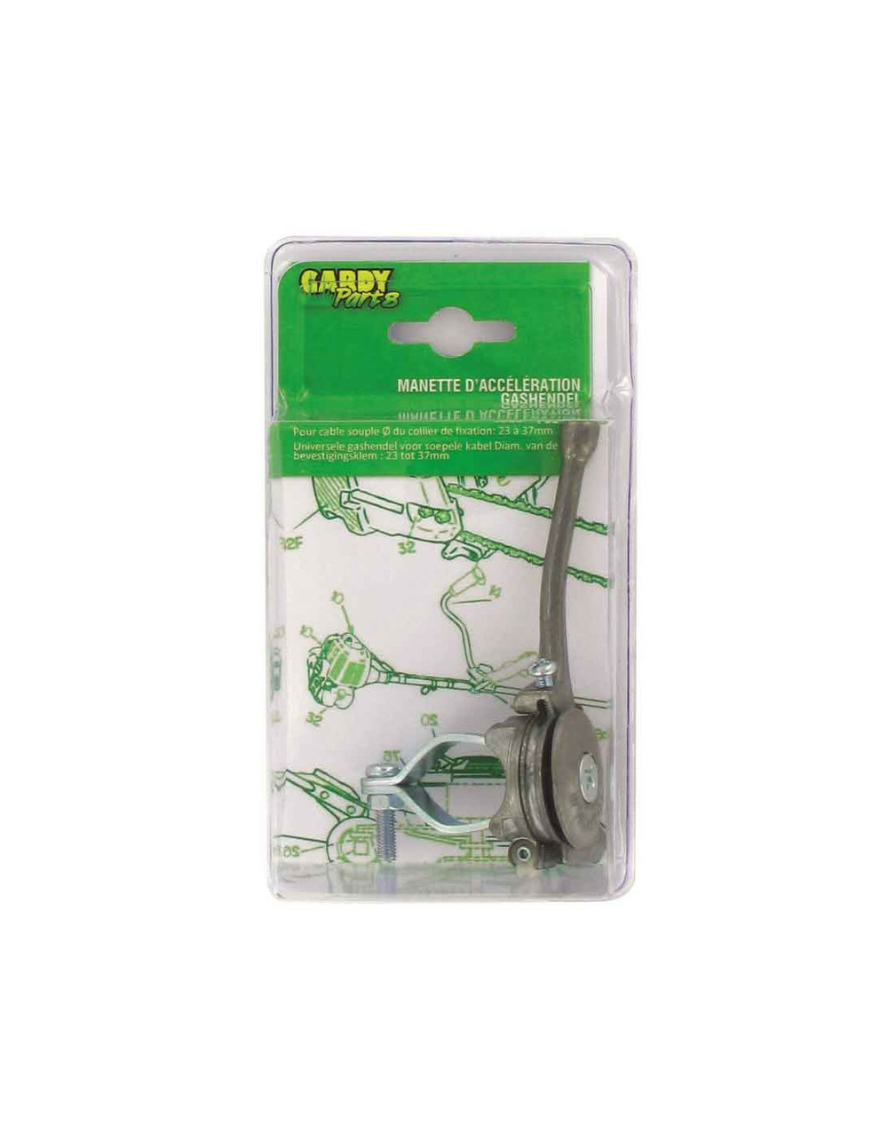 Manette d'accélérateur pourcable souple (motoculture)