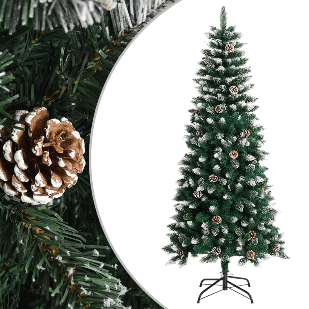 Sapin de noël artificiel avec support vert 150 cm pvc