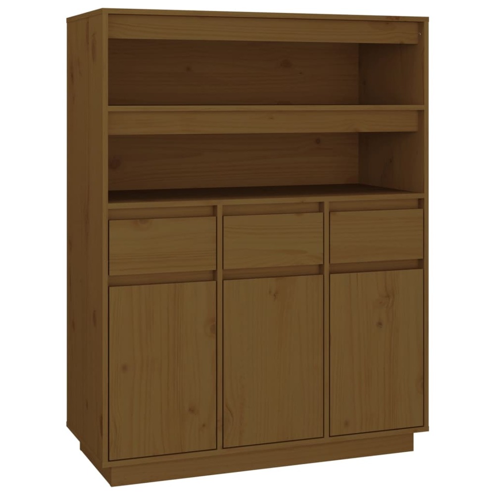 Buffet bahut commode armoire meuble de rangement organisateur cuisine salle de séjour salon haut 89 x 40 x 116,5 cm bois mass