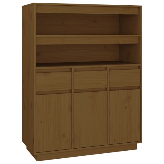 Buffet bahut commode armoire meuble de rangement organisateur cuisine salle de séjour salon haut 89 x 40 x 116,5 cm bois mass