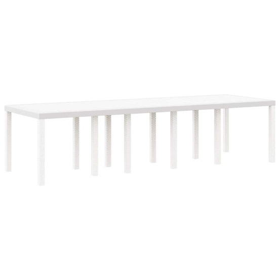 Table de jardin blanc 300 x 100 x 73 cm polyrotin