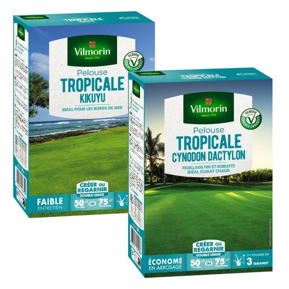 Pelouse tropicale - kikuyu - 500 g + cynodon dactylon - 500 g