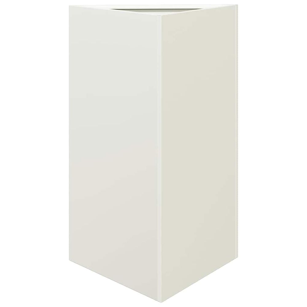 Jardinière blanc triangulaire 50x43x75 cm acier