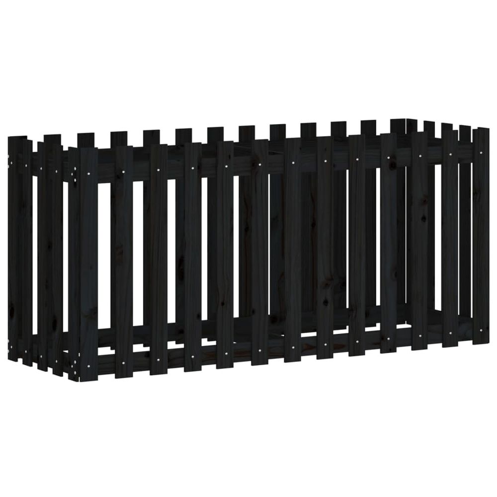 Lit surélevé de jardin design de clôture 150x50x70cm pin massif