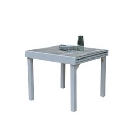 Table modulo 4/8 personnes structure aluminium blanche, plateau en ...