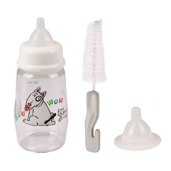 Biberon 140 ml avec accessoire akela pour chien ou chat