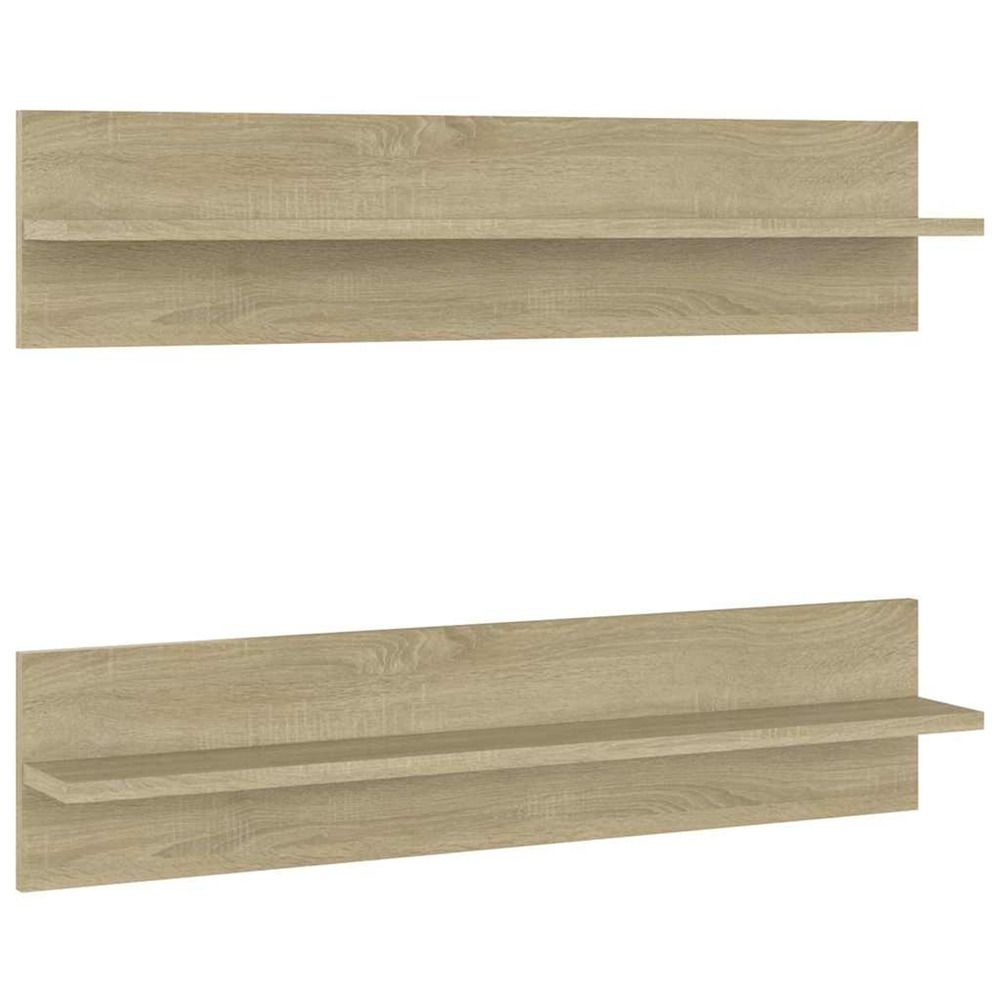 Étagères murales 2 pcs chêne sonoma 80x11,5x18 cm