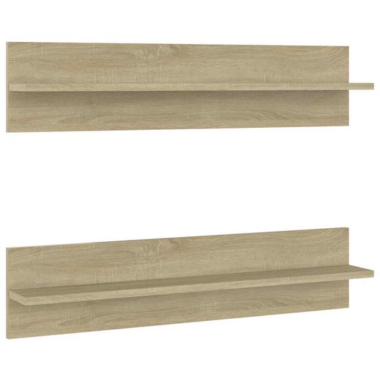 Étagères murales 2 pcs chêne sonoma 80x11,5x18 cm