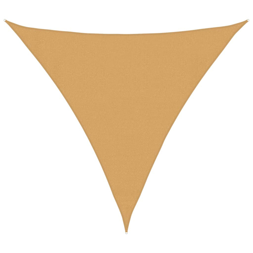 Voile d'ombrage 160 g/m² triangulaire sable 3,6x3,6x3,6 m pehd