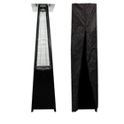 Kohala - parasol chauffant pyramidal acier noir - chauffage d'extérieur au gaz - surface de chauffe  30m² - housse noire - allumage