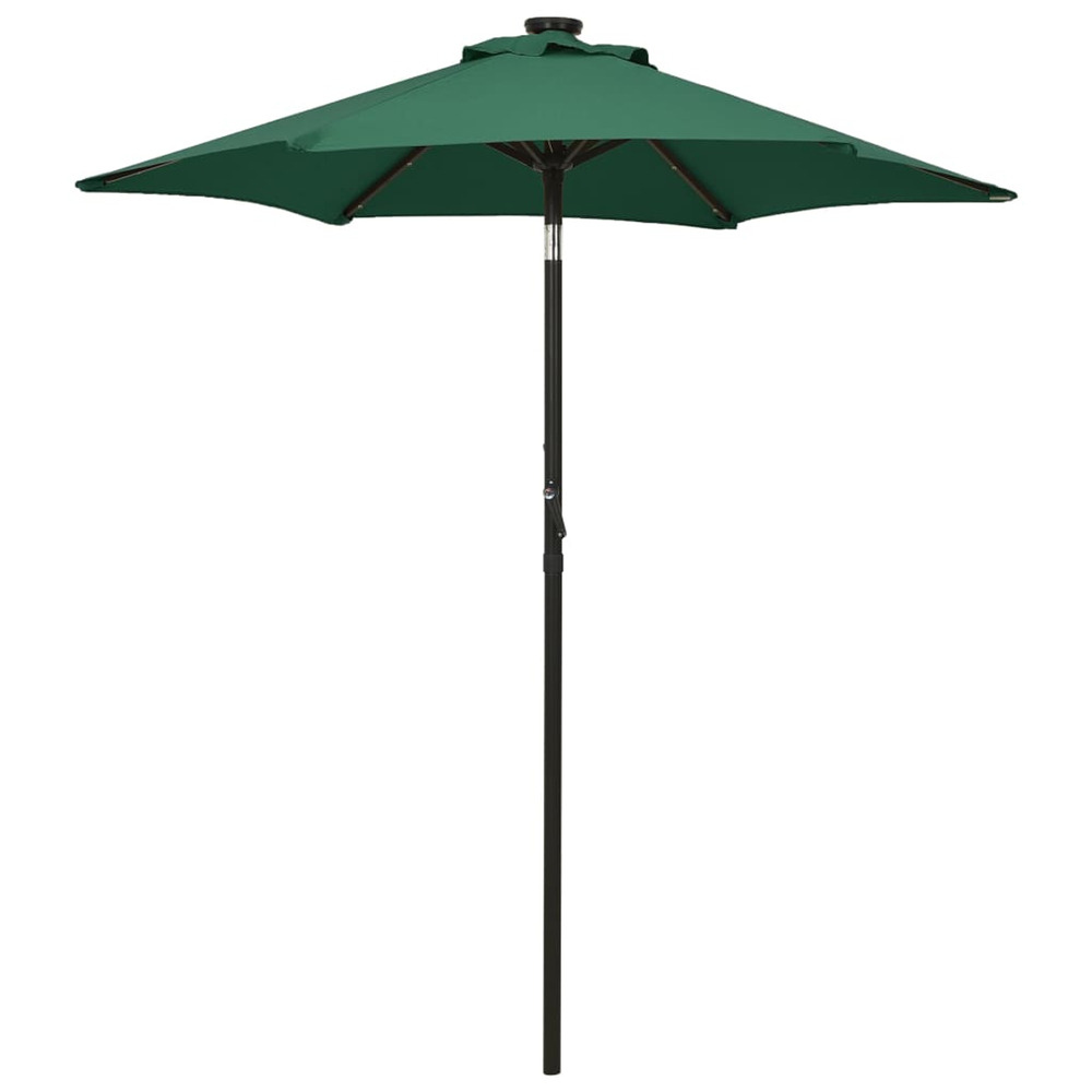 Parasol de jardin avec lumières led vert 200x211 cm aluminium