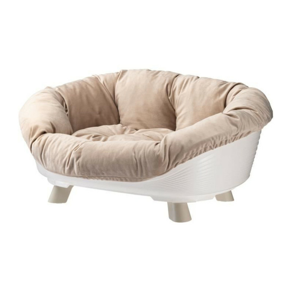 Corbeille - ferplast - sofa throne 6 - avec coussin - blanc