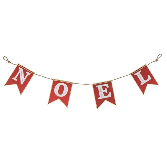 Banderole noel metal rge l158