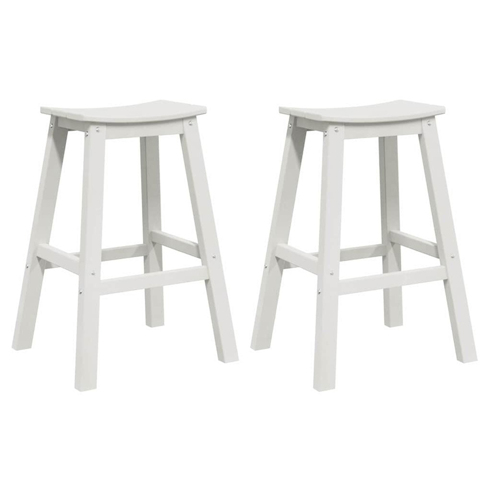 Tabouret de bar 2 pcs blanc 52 x 43 x 73,5 cm hdpe