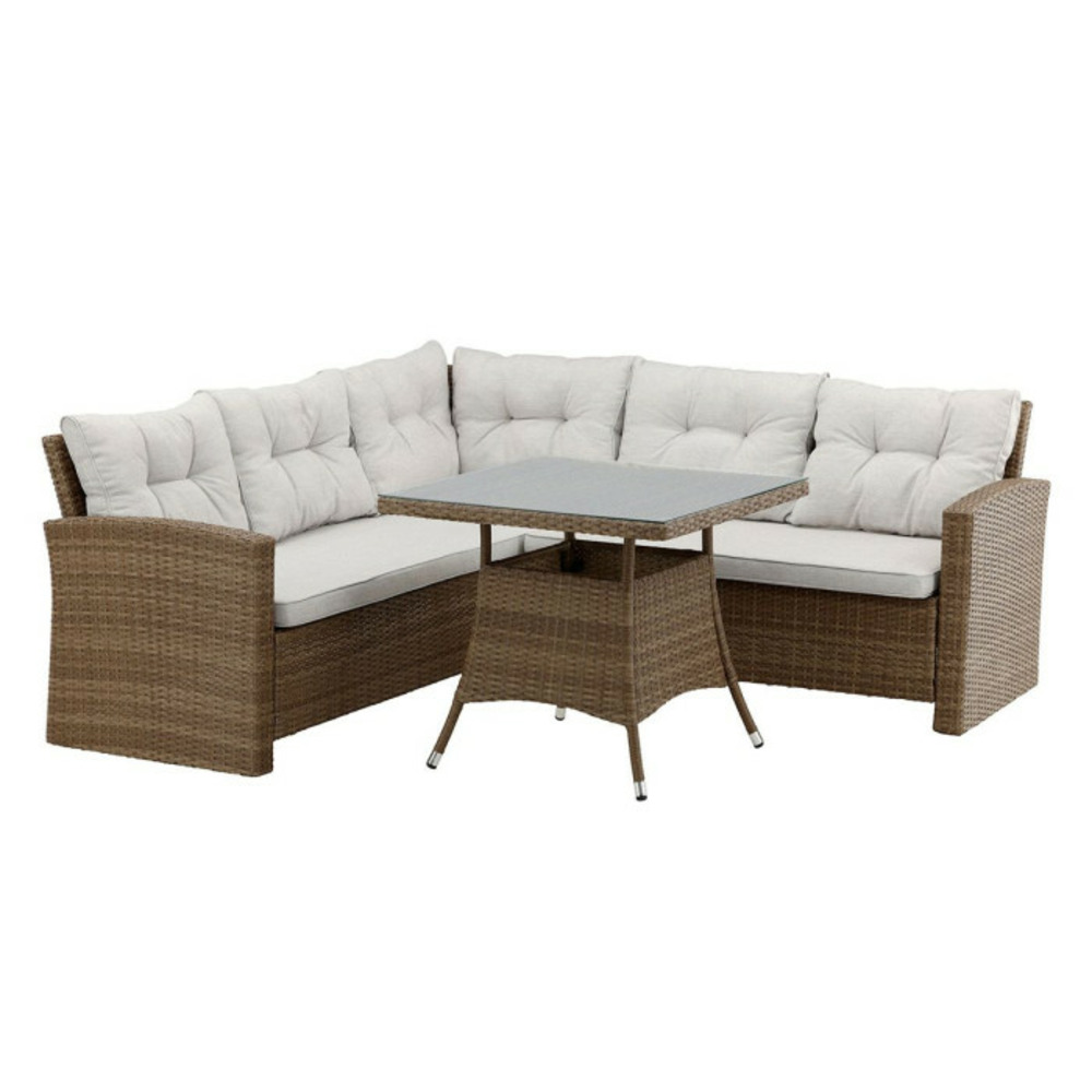 Salon d'angle de jardin watford 197cm naturel