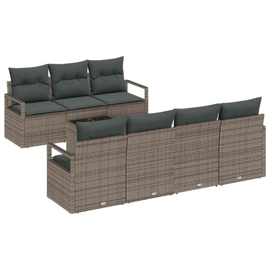 Ensemble de canapé de jardin avec coussin 8 pcs gris