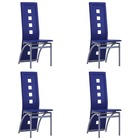 Chaises de salle à manger 4 pcs bleu similicuir