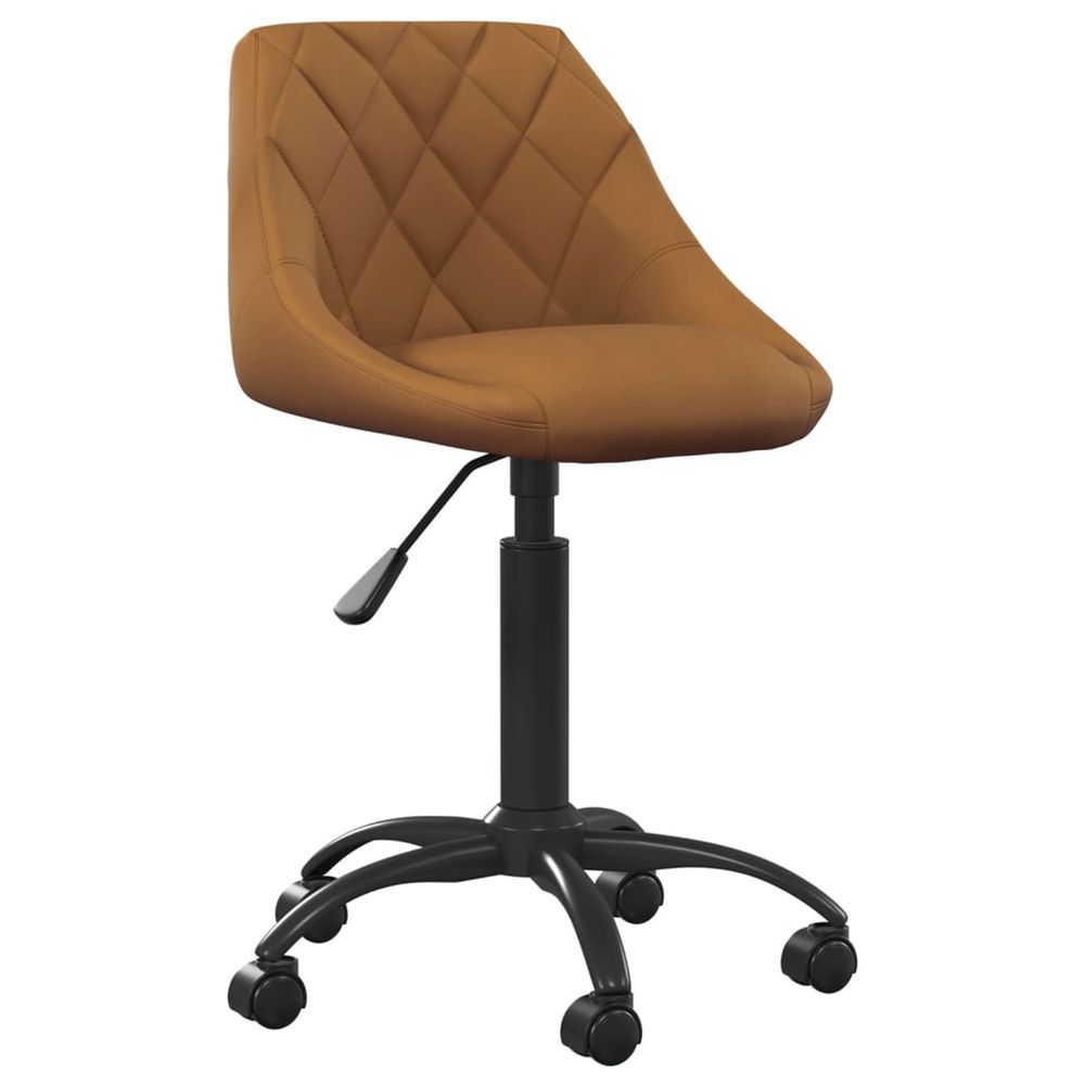 Chaise de bureau marron velours