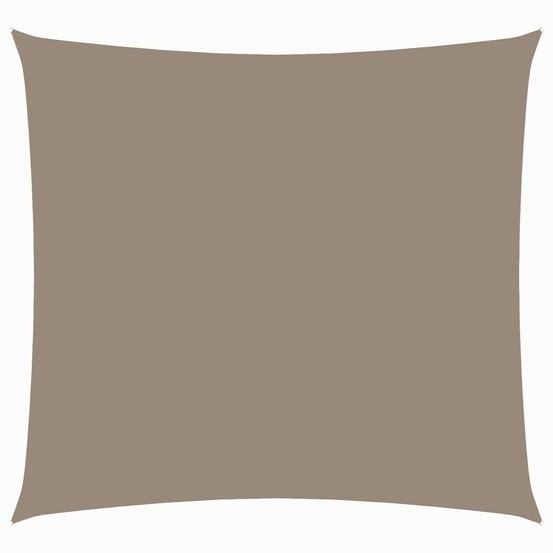 Voile de parasol tissu oxford carré 6x6 m taupe