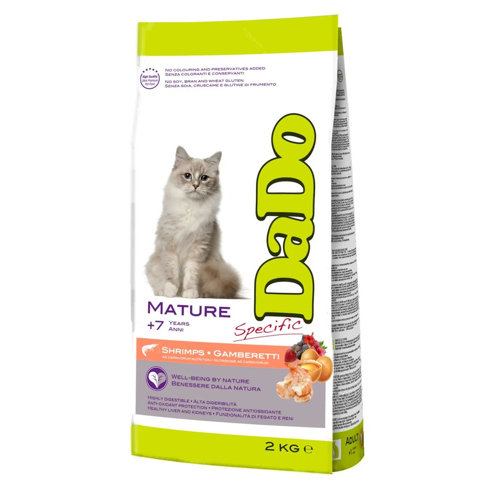 Croquettes pour chats matures crevettes 400g (+ 7 ans)