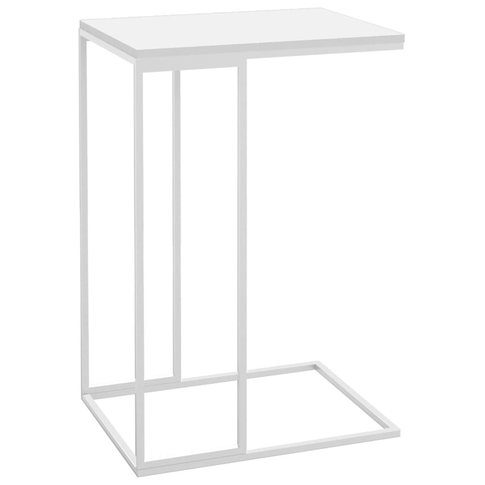 Table d'appoint blanc 40x30x59 cm bois d'ingénierie