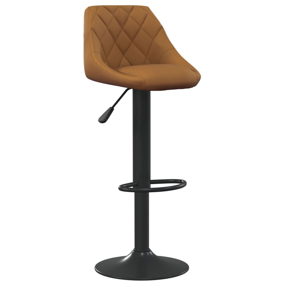 Tabouret de bar marron velours