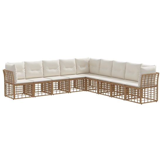 Ensemble de canapés d'extérieur naturel polyester