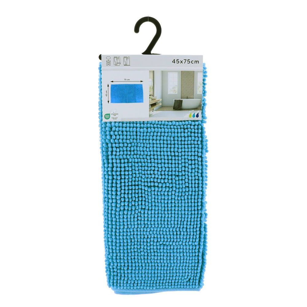 Tapis microfibre boules uni 45x75cm - turquoise