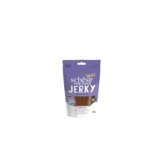 Schesir jerky - canard & pomme friandises snack chien 145 g