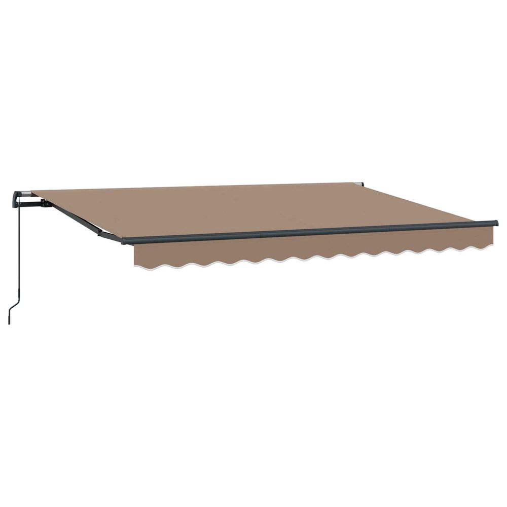 Auvent rétractable taupe 400 × 300 cm polyester et aluminium