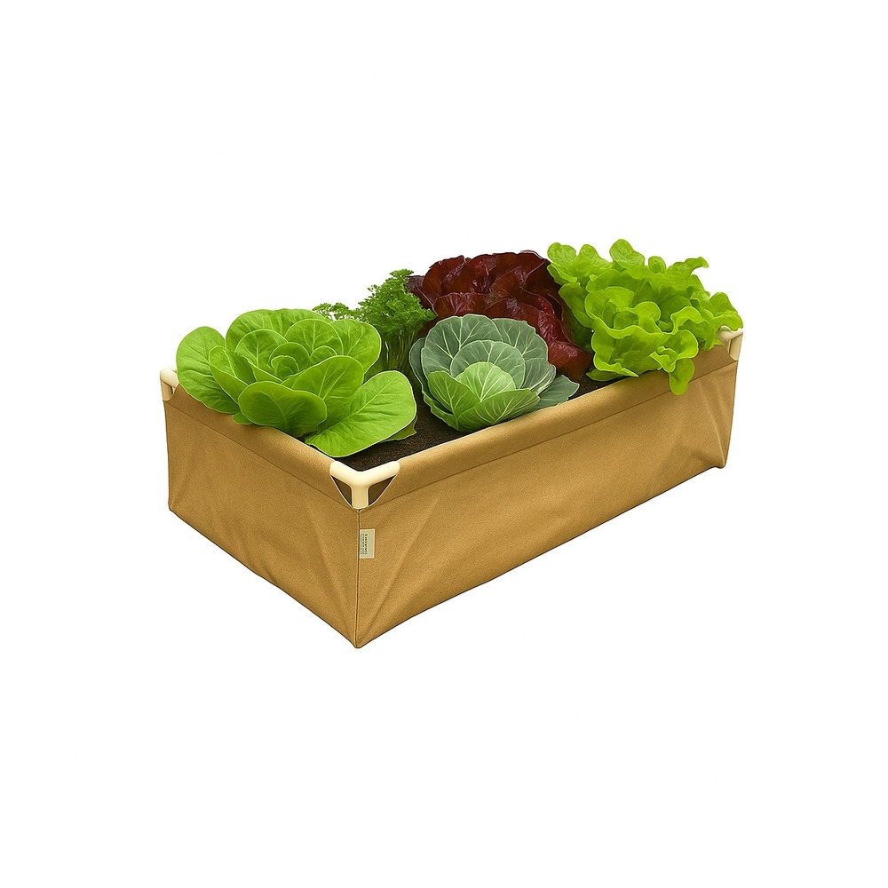 Jardinière en feutre géotextile sable - bac de 122x122x30cm