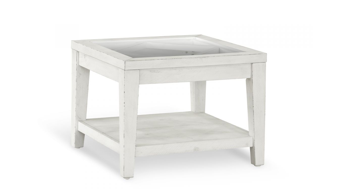 Table de chevet bois blanc 60x60x55cm